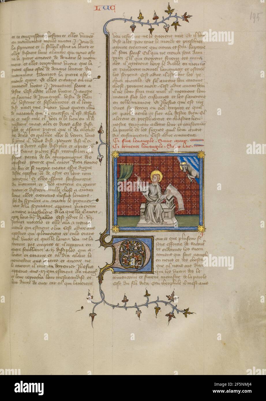 St. Luke. Meister von Jean de Mandeville (Französisch, aktiv 1350 - 1370) Stockfoto