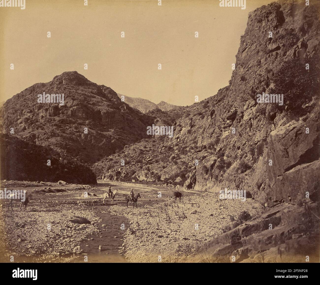 Blick in den Pass bei Ali Musjid zeigt Tortang. John Burke (Irisch, ca. 1843 - 1900) Stockfoto