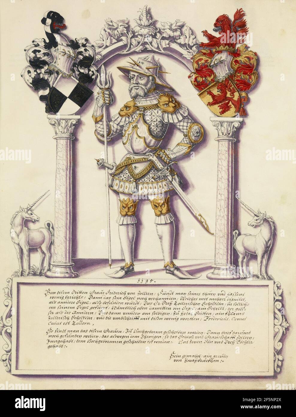 Chronik der Familie Hohenzollern. Jörg Ziegler (Deutsch, Anfang 16th Jahrhundert - 1574/1577) Stockfoto