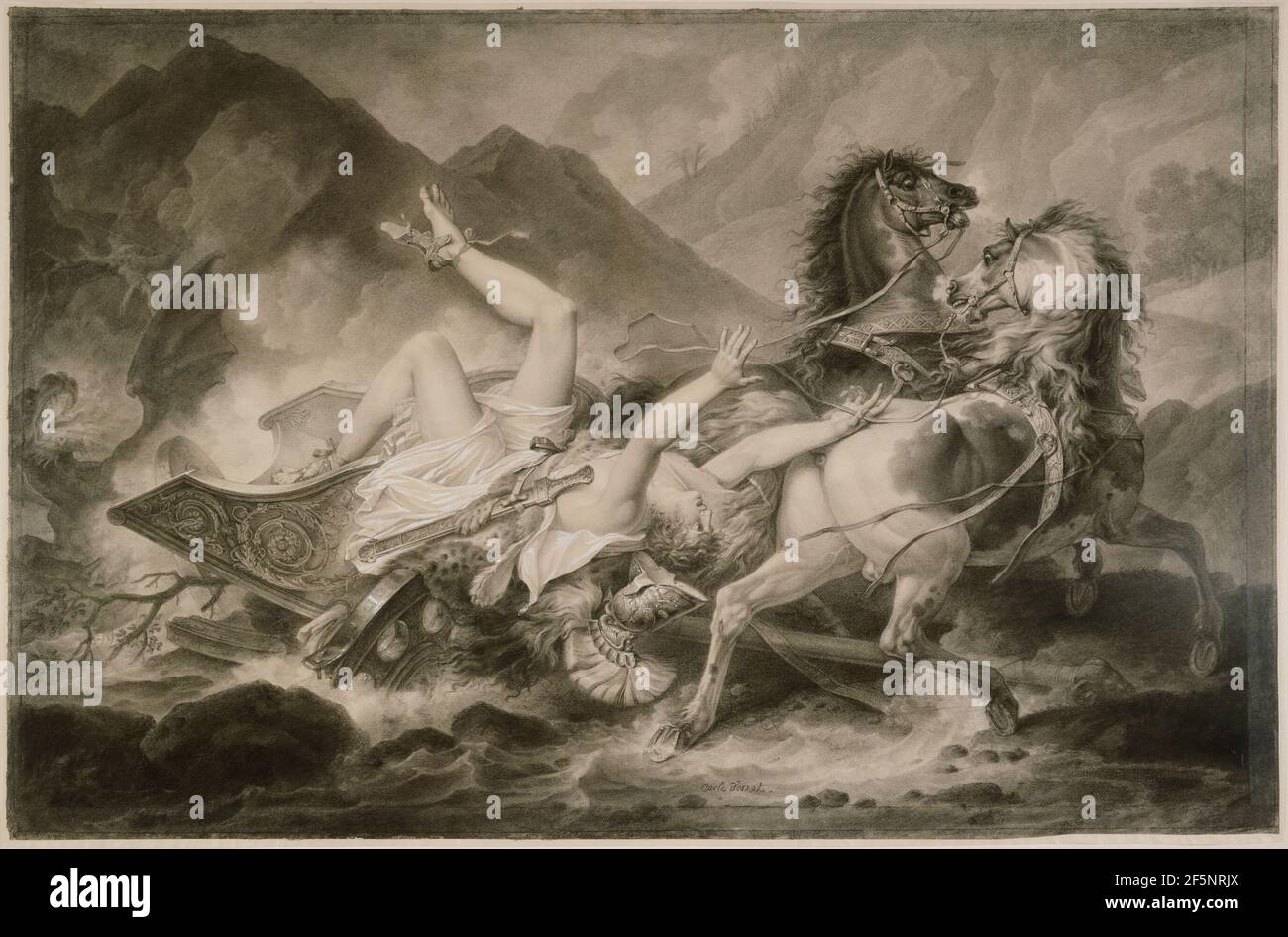 Tod von Hippolytos. Carle Vernet (Französisch, 1758 - 1836) Stockfoto