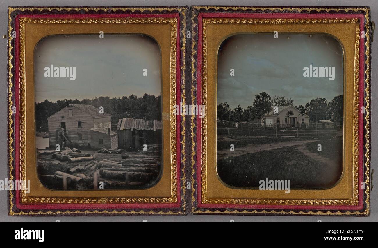 Ein Daguerreotyp mit zwei Teilen. Unbekannt Stockfoto