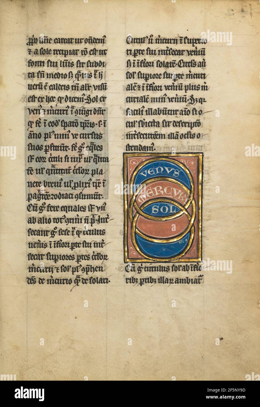 Die Umlaufbahnen von Venus, Merkur und Sonne. Unbekannt Stockfoto