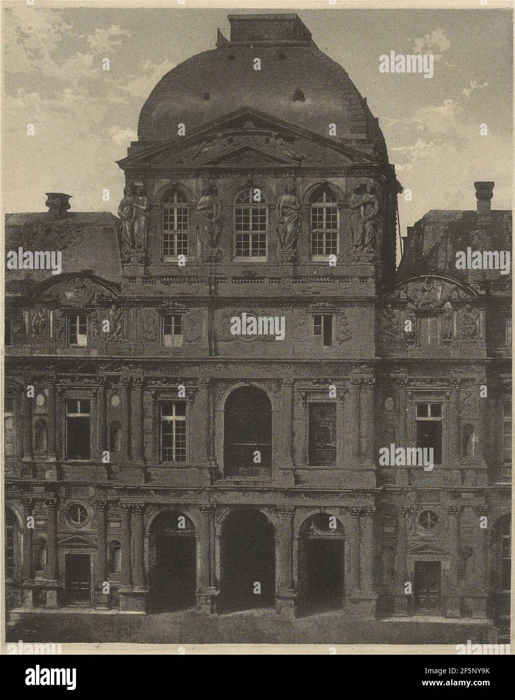 Pavillion de l'Horloge, Louvre, Paris, Frankreich. Charles Nègre (Französisch, 1820 - 1880) Stockfoto