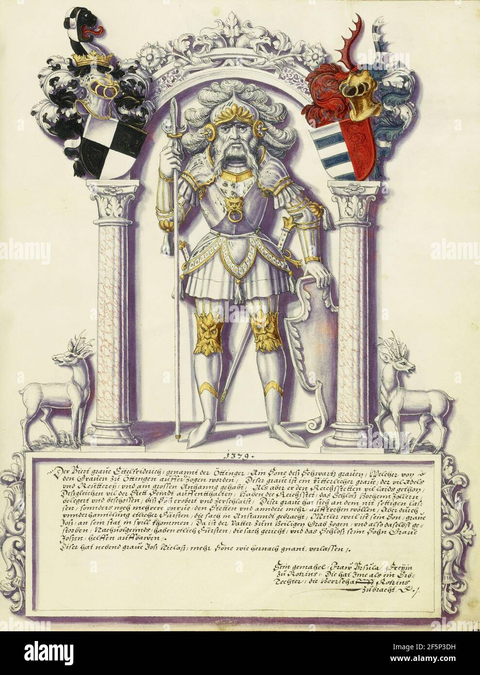 Eitelfriedrich IV Hohenzollern. Jörg Ziegler (Deutsch, Anfang 16th Jahrhundert - 1574/1577) Stockfoto