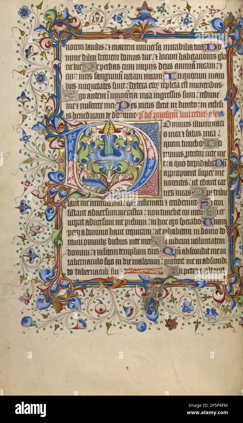 Dekorierte Initiale D. Unbekannt Stockfoto