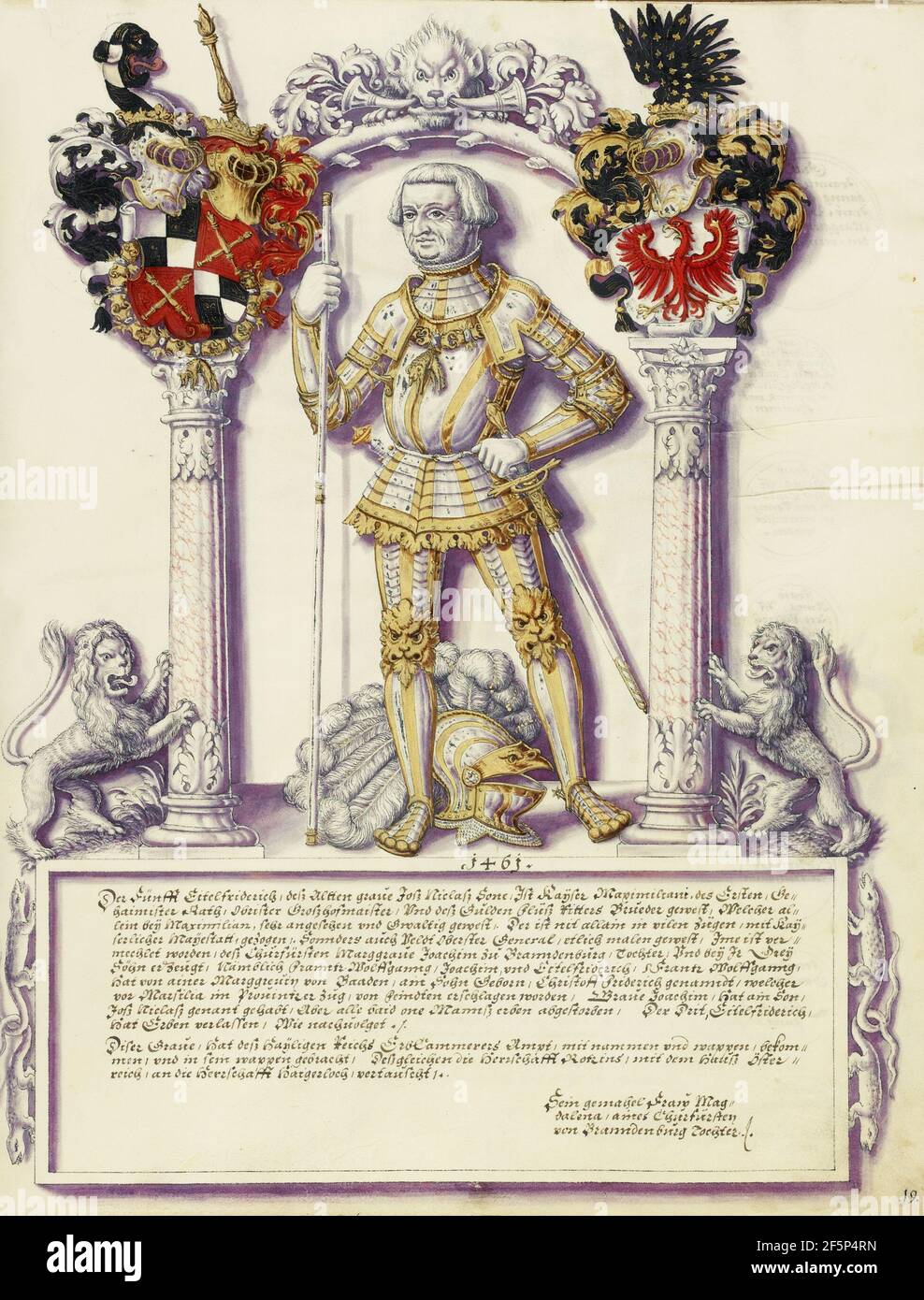 Eitelfriedrich V Hohenzollern. Jörg Ziegler (Deutsch, Anfang 16th Jahrhundert - 1574/1577) Stockfoto