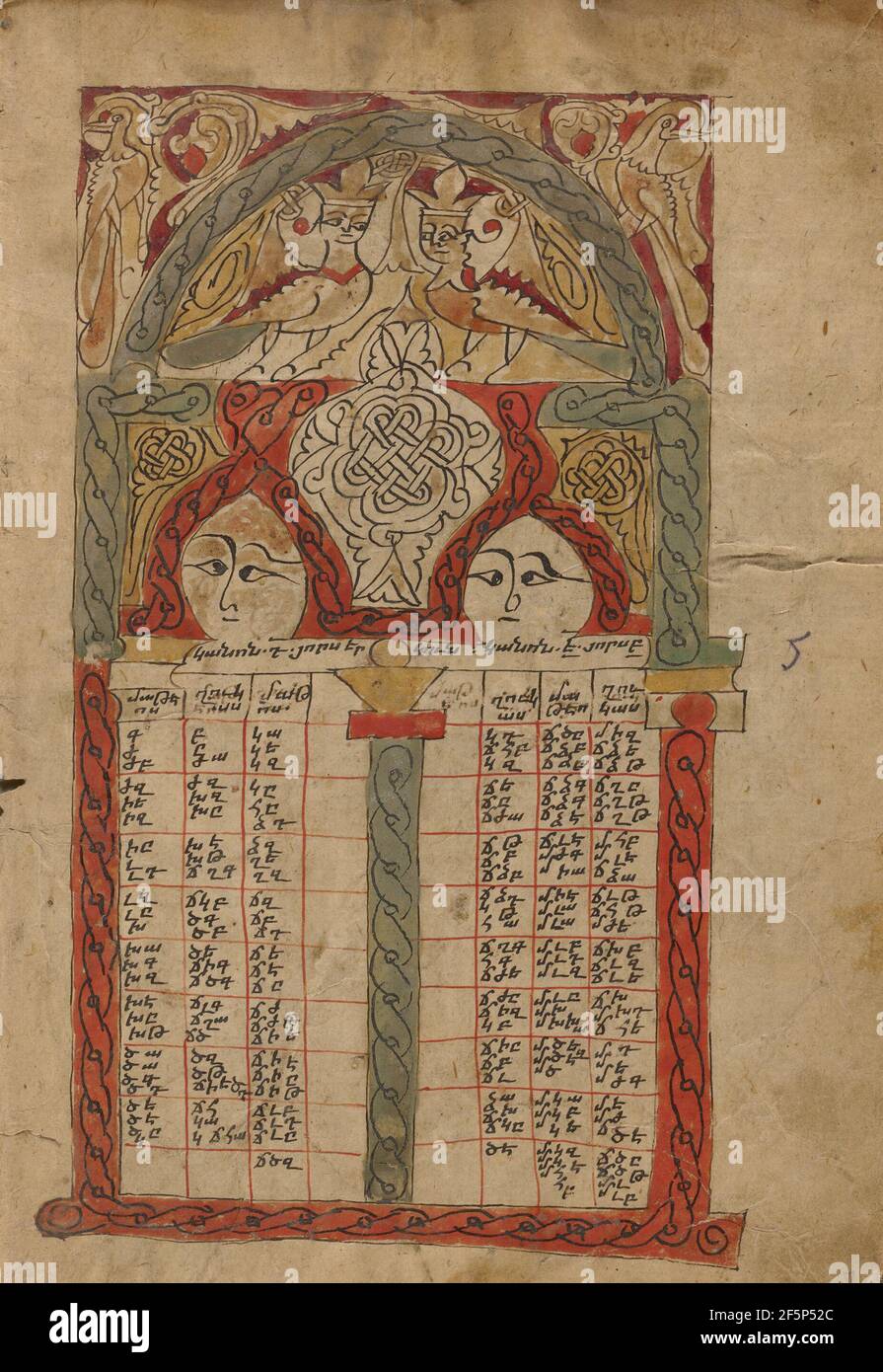 Canon Tabellenseite. Unbekannt Stockfoto