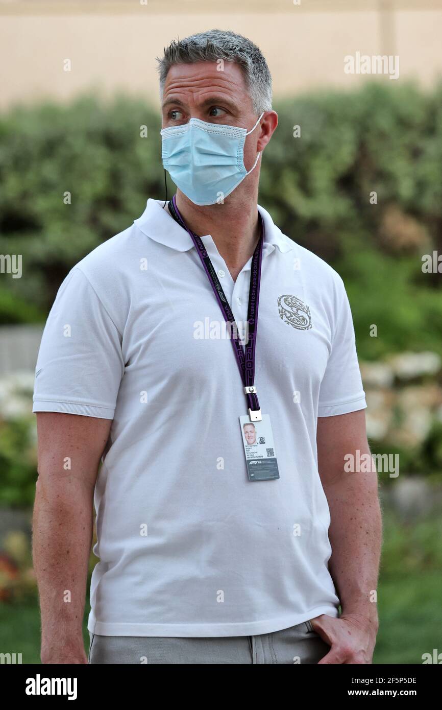 Sakhir, Bahrain. März 2021, 27th. Ralf Schumacher (GER). Großer Preis von Bahrain, Samstag, 27th. März 2021. Sakhir, Bahrain. Quelle: James Moy/Alamy Live News Stockfoto