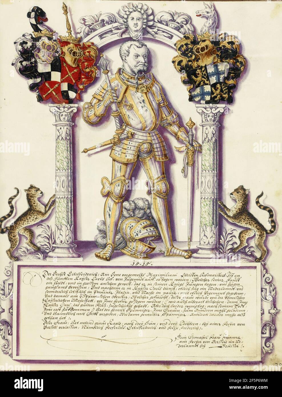 Eitelfriedrich VI Hohenzollern. Jörg Ziegler (Deutsch, Anfang 16th Jahrhundert - 1574/1577) Stockfoto
