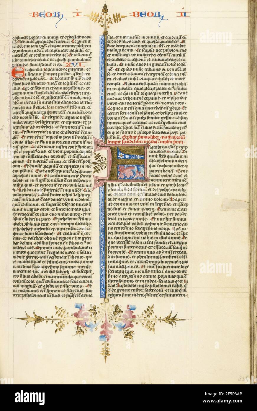 Dekoriert Initial F. Kreis von Stefan Lochner (deutsch, gest. 1451) Stockfoto