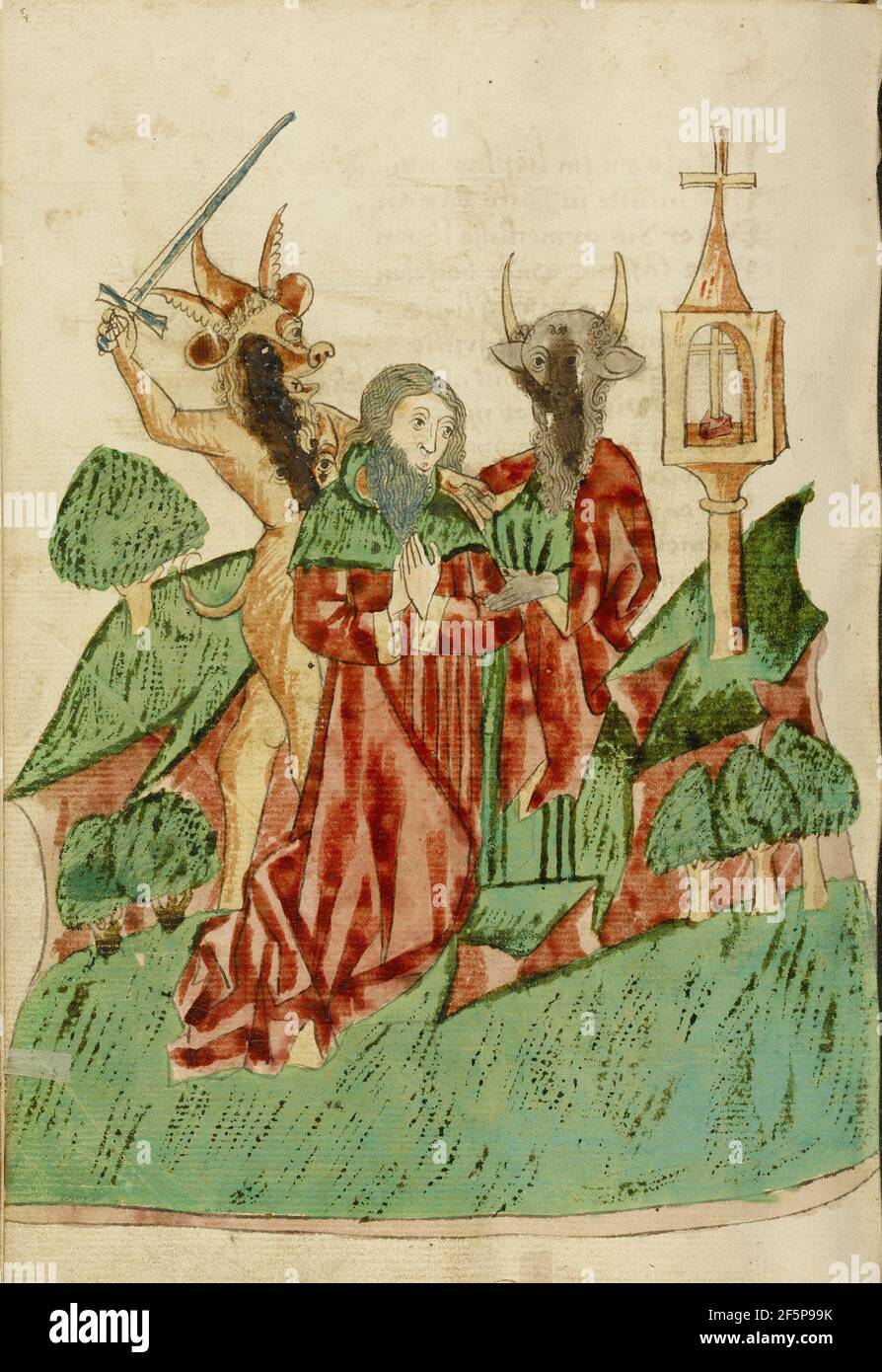 Josaphat von zwei Dämonen angegriffen. Stockfoto