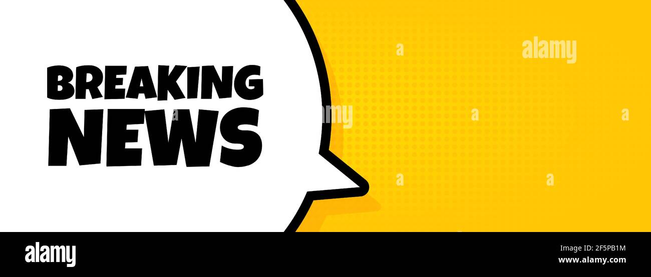 Sprechblasenbanner mit Eilmeldung. Lautsprecher. Für Unternehmen, Marketing und Werbung. Vektor auf isoliertem Hintergrund. EPS 10. Stock Vektor