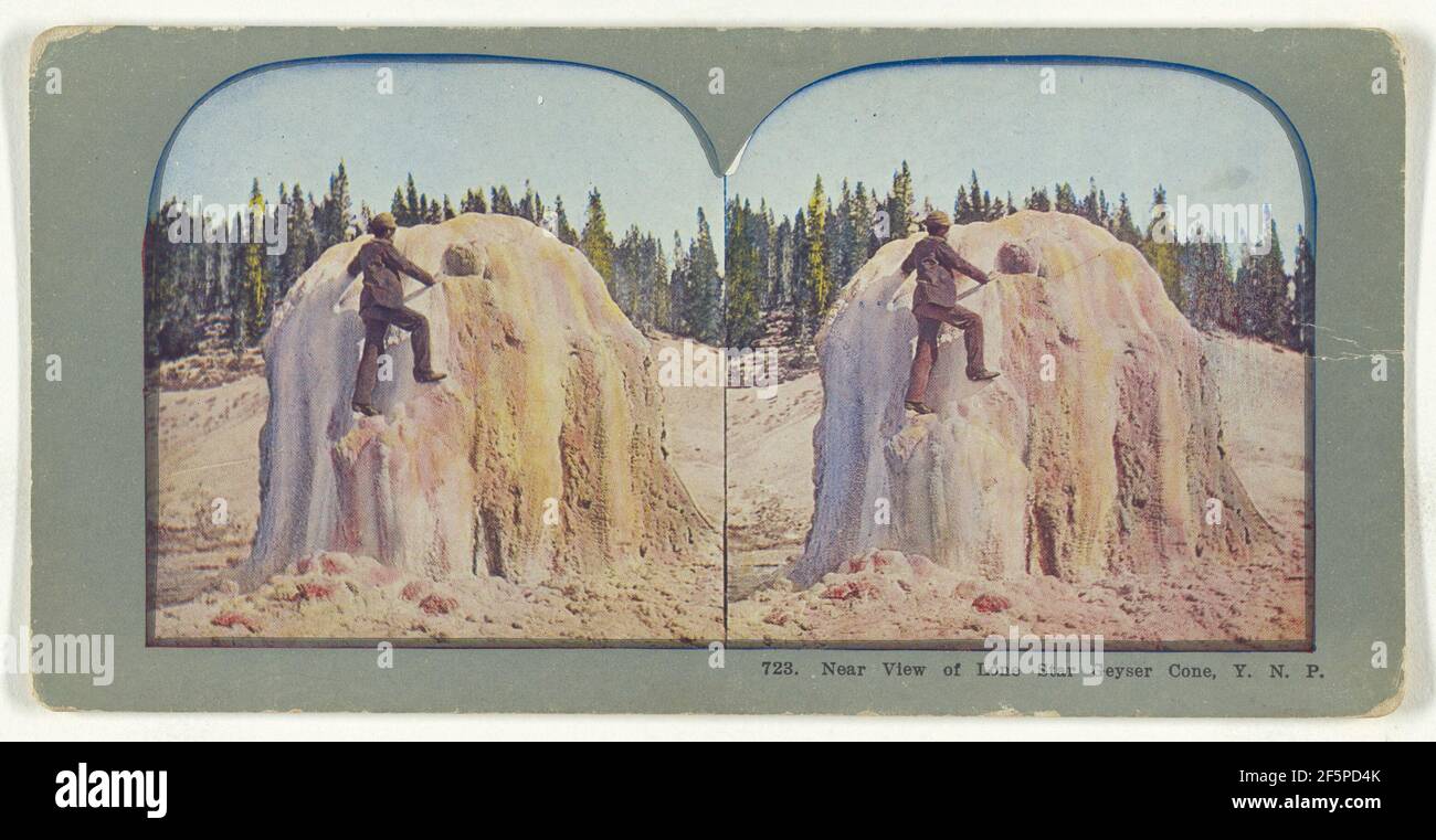 Nahe Ansicht von Lone Star Geyser Cone, Y.N.P.. Unbekannter Hersteller, Amerikaner Stockfoto