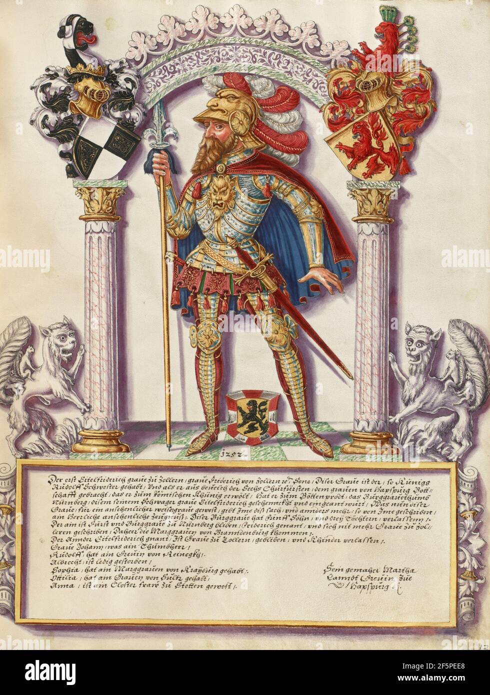 Eitelfriedrich i Hohenzollern. Jörg Ziegler (Deutsch, Anfang 16th Jahrhundert - 1574/1577) Stockfoto