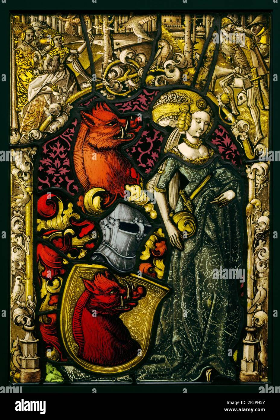 Wappentafel mit dem Wappen der Familie Eberler. Unbekannter Hersteller, Schweizer Stockfoto