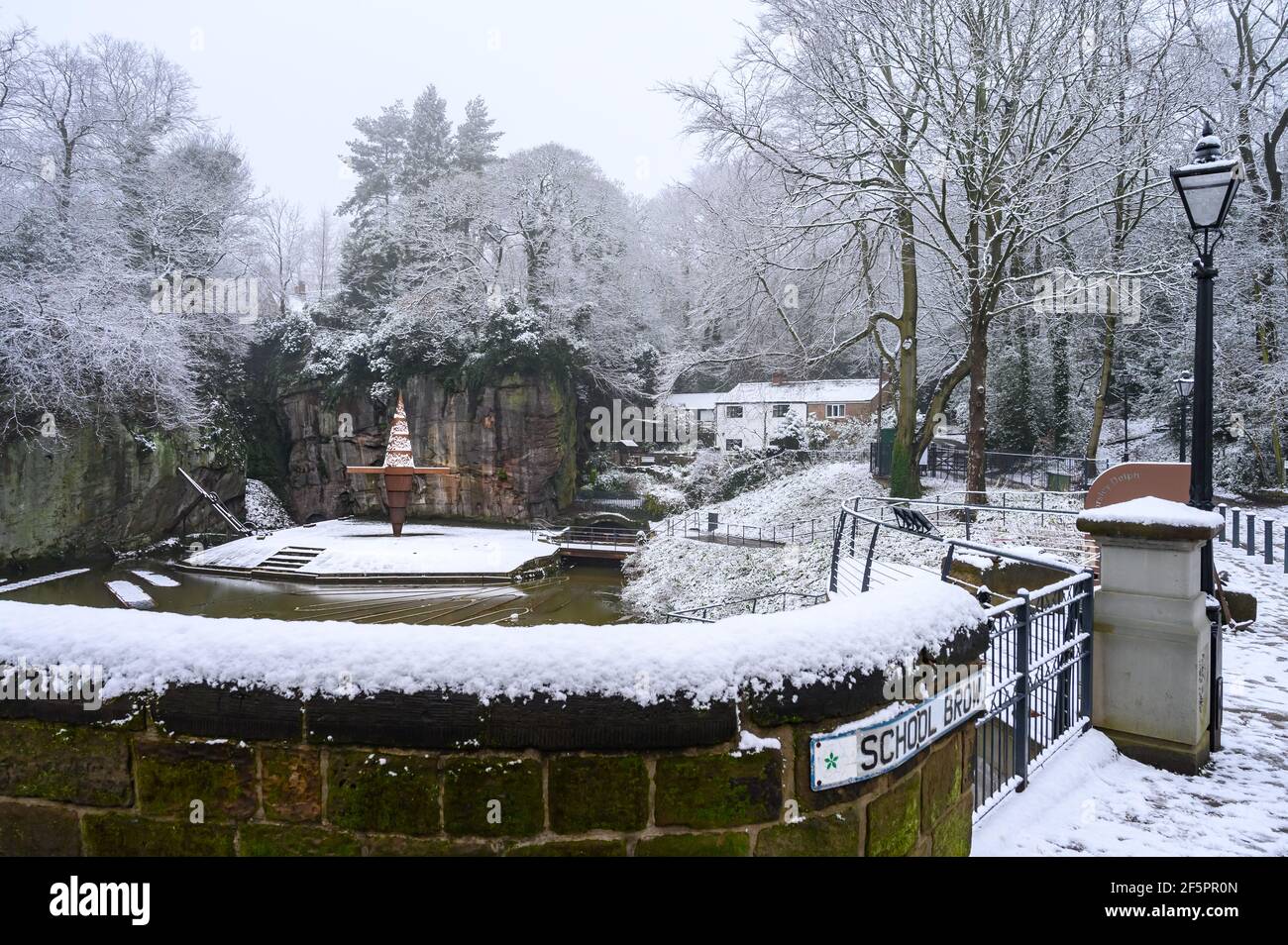 Worsley Delph und Nailmakers Basin, Bridgewater Canal, Worsley Stockfoto