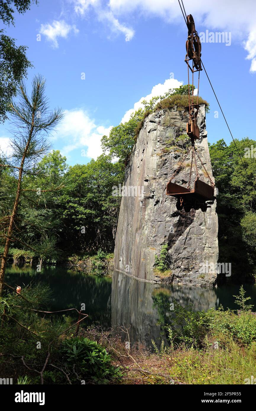 Der Vivian Quarry, Llanberis. Stockfoto