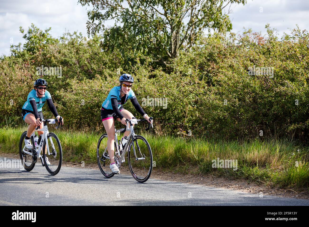 Woodbridge, Suffolk, Großbritannien, September 14 2019 - die Classique 2019 100 Meilen Route durch die Landschaft von Suffolk Stockfoto