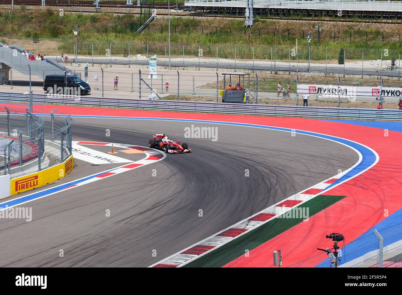 SOCHI, Russland - Juli 31, 2016; Die russischen Formel 1. Qualifikation Rennen bei Sotschi Autodrome. Erstaunliche Stadt Sotschi Racing Show Stockfoto