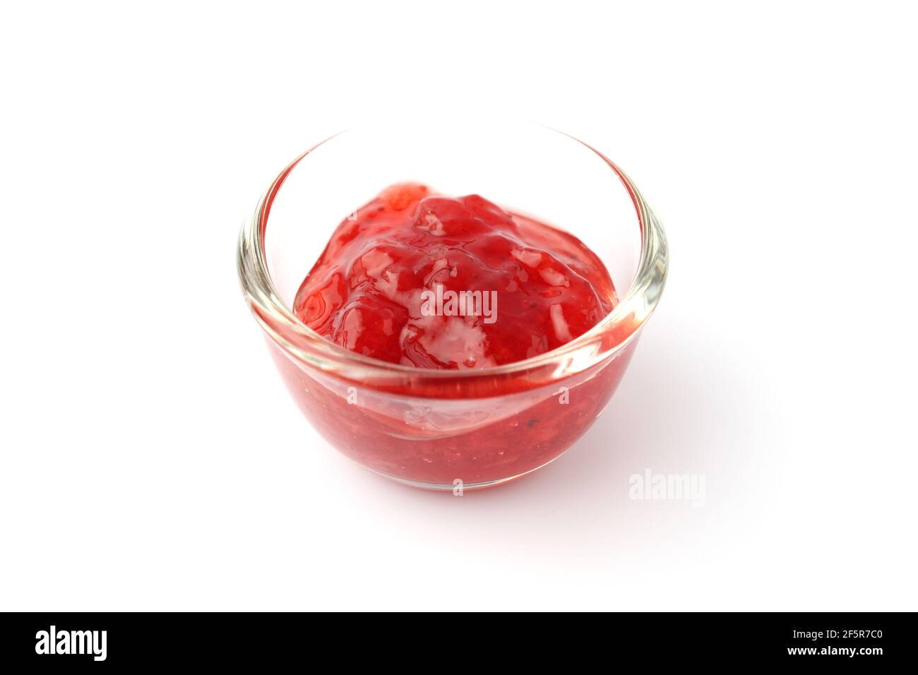 Strawberry jam auf weißem Hintergrund Stockfoto