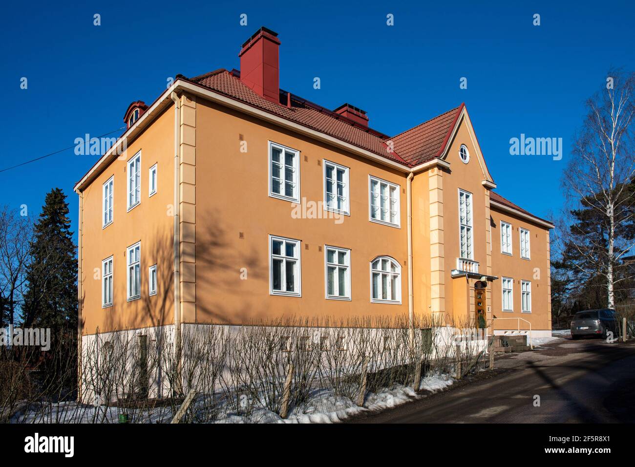 Tiilimäki 2. Wohnhaus von Bertel Liljequist (1927). Munkkiniemi in Helsinki, Finnland. Stockfoto