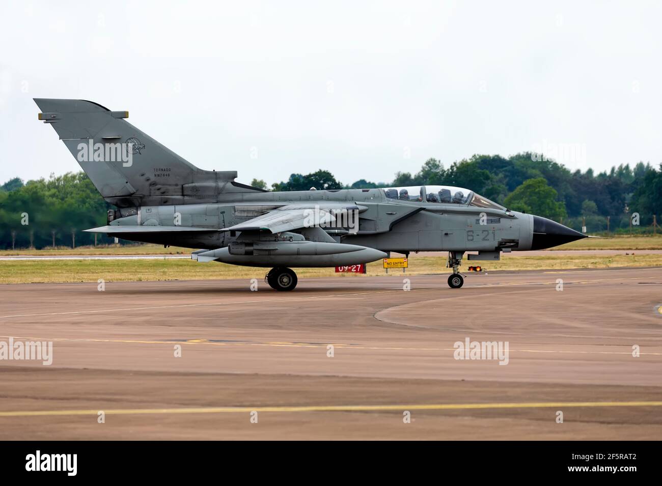 RAF Fairford, Gloucestershire, Großbritannien - Juli 16 2018: Italienische Luftwaffe Panavia A-200A IDS Tornado, MM7040 / 6-21, betrieben von 6 Grad Stormo auf dem Ghedi Air Base Stockfoto