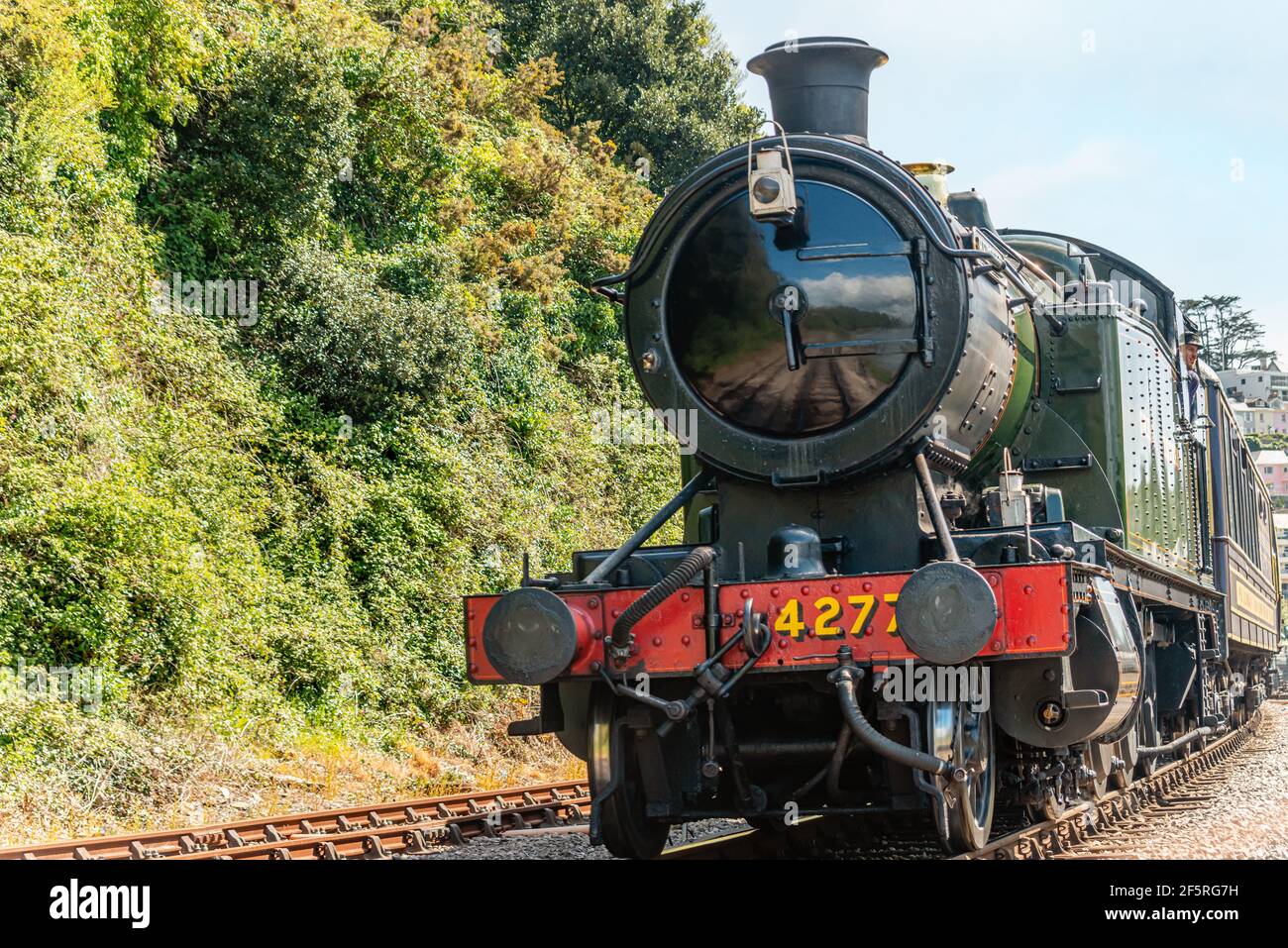 Dartmouth Steam Railway in Kingswear Station, Devon, England, Großbritannien Stockfoto