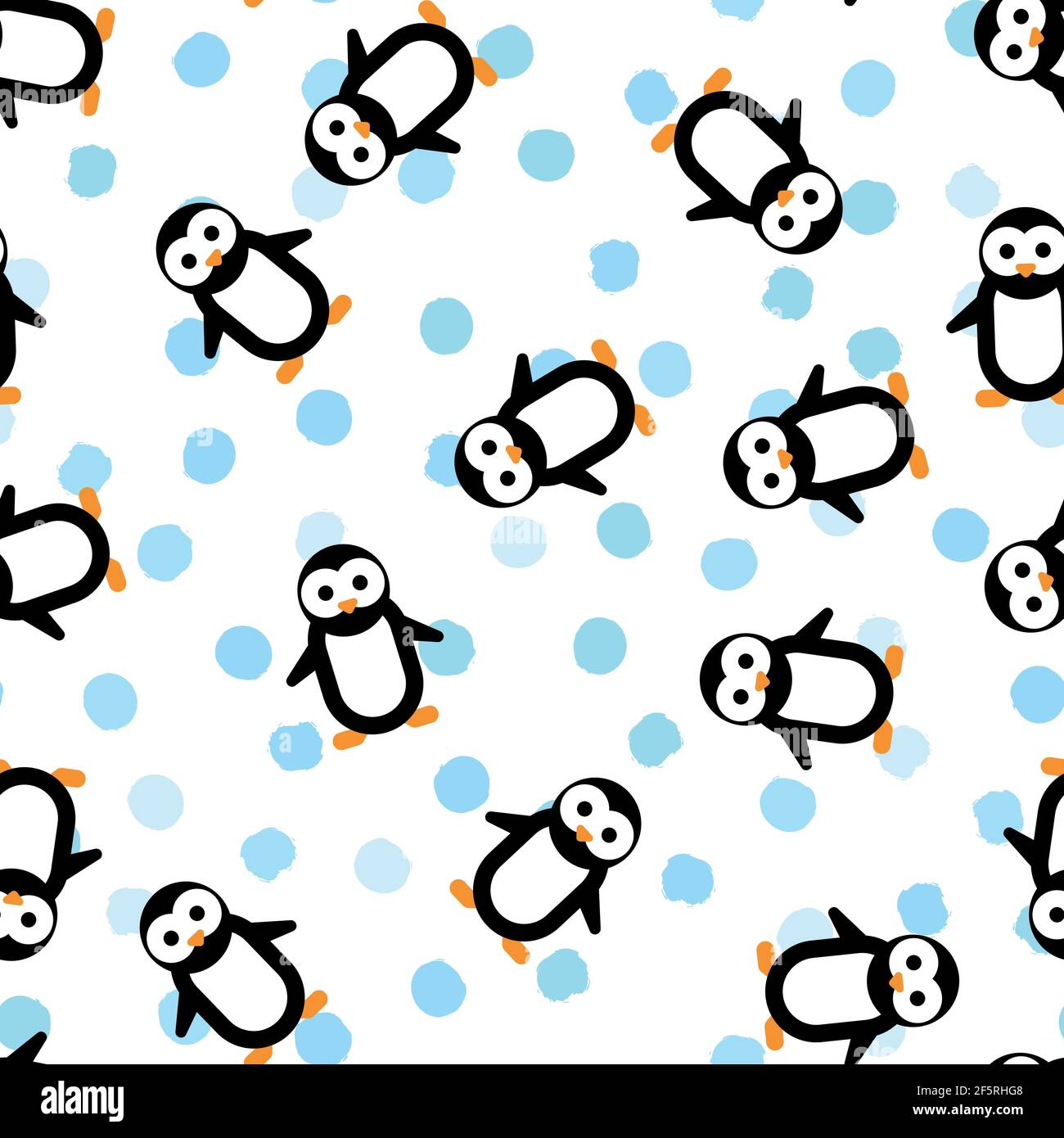 Lustige Pinguin Vektor nahtlose Muster Stock Vektor