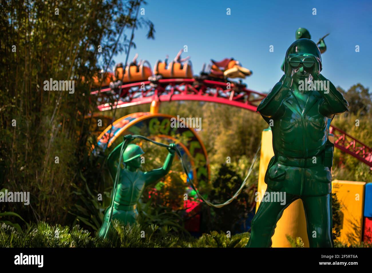 Orlando Florida, Januar 05,2021. Draufsicht auf Spielzeugsoldaten in den Hollywood Studios (48) Stockfoto