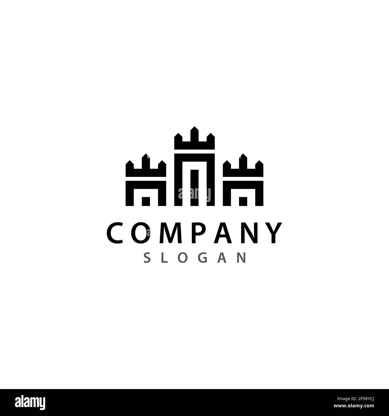 Schloss Logo Vorlage Vektor Symbol Design Stockfoto