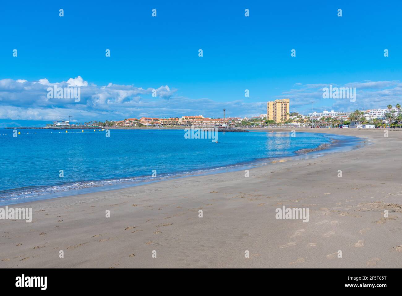 Playa de las Vistas auf Teneriffa, Kanarische Inseln, Spanien. Stockfoto