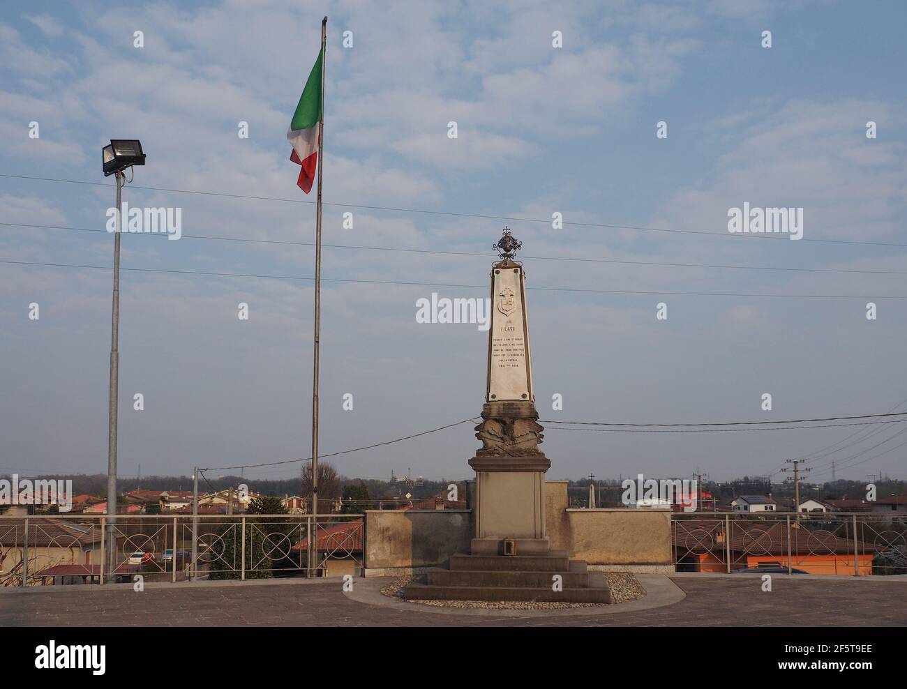 Denkmal für die Gefallenen in Filago, kleine Stadt in der Provinz Bergamo, Lombardei, Italien Stockfoto