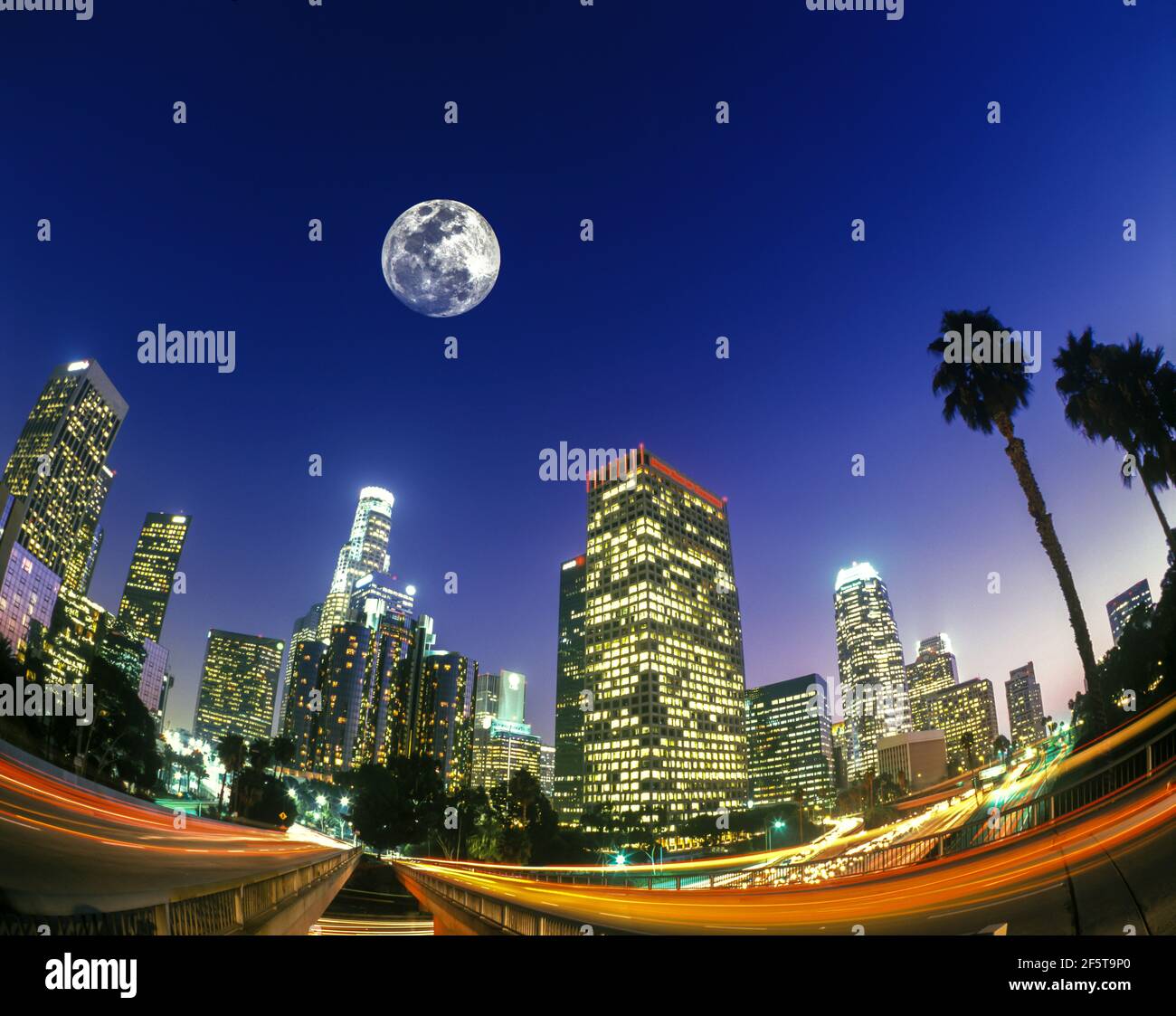 2001 HISTORISCHE DOWNTOWN SKYLINE LOS ANGELES KALIFORNIEN USA Stockfoto