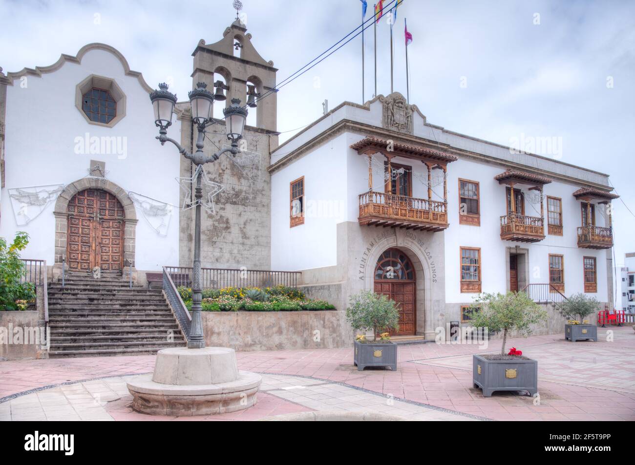 Rathaus von Icod de los Vinos, Teneriffa, Kanarische Inseln, Spanien. Stockfoto