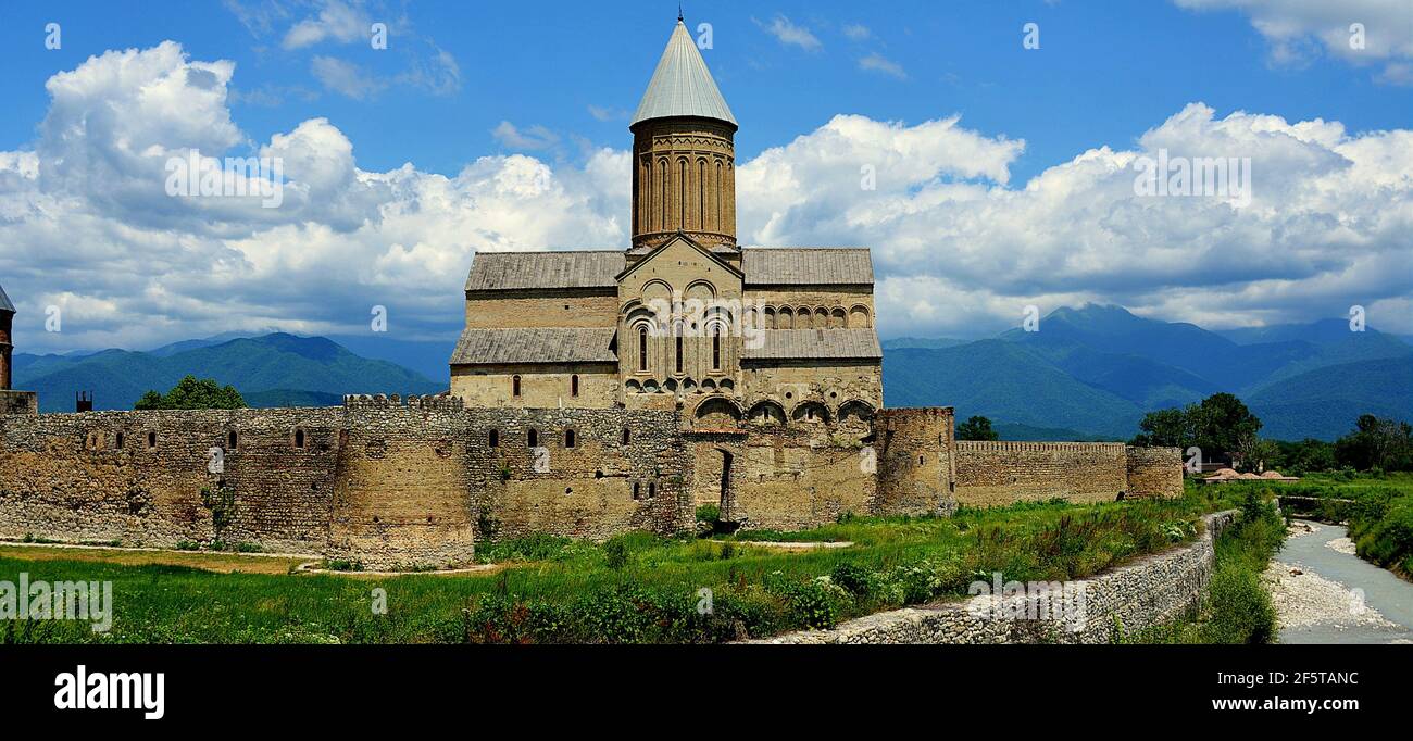 Der Alaverdi-Komplex ist ein 6th Jahrhundert georgischen orthodoxen Kloster in der Region Cachezia im Osten Georgiens, die heutige Kathedrale 11th Cent- Stockfoto