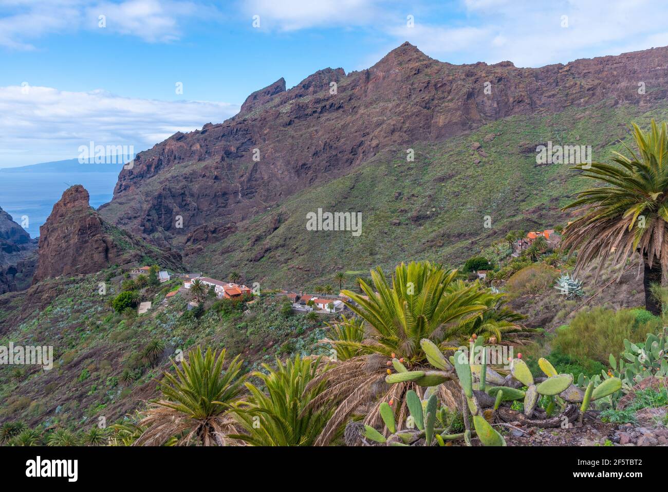 Landschaft des Masca-Tals auf Teneriffa, Kanarische Inseln, Spanien. Stockfoto