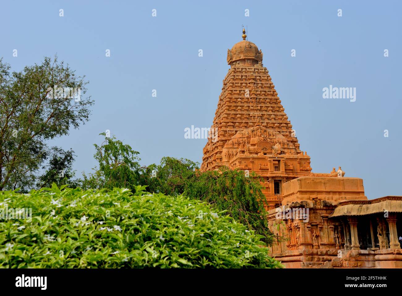 Thanjavur-Brihadeeswara Tempel Stockfoto