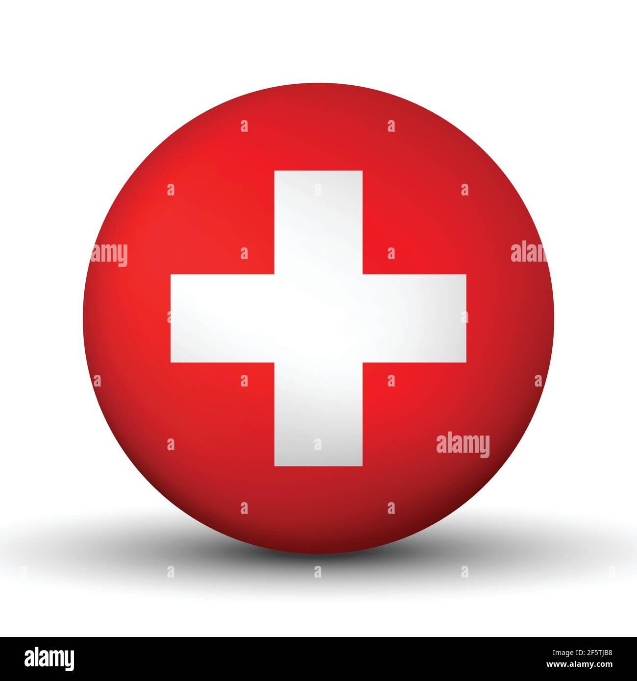 Glaskugel mit Flagge der Schweiz. Runde Kugel, Vorlagensymbol. Schweizer  Nationalsymbol. Glänzende realistische Kugel, 3D abstrakte Vektorgrafik  Stock-Vektorgrafik - Alamy
