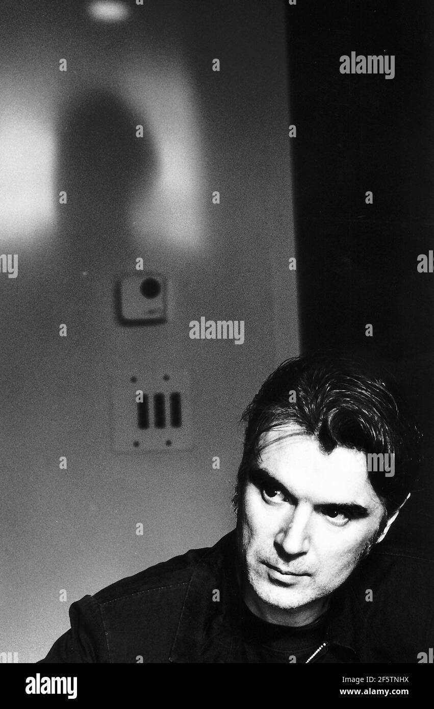 David Byrne Pop-Sänger früher mit The Talking Heads Dbase Stockfoto