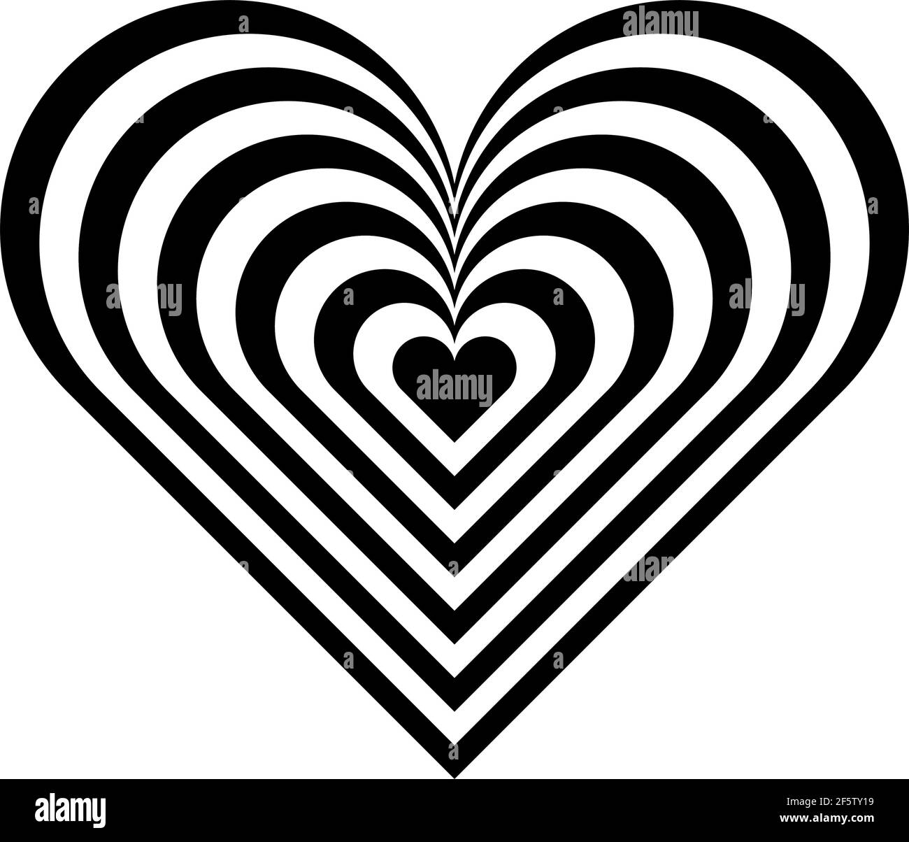 Vektor der Herzform. Herz-Symbol, Herz-Illustration – Stock-Vektor-Illustration, Grafik Clip Art Stock Vektor