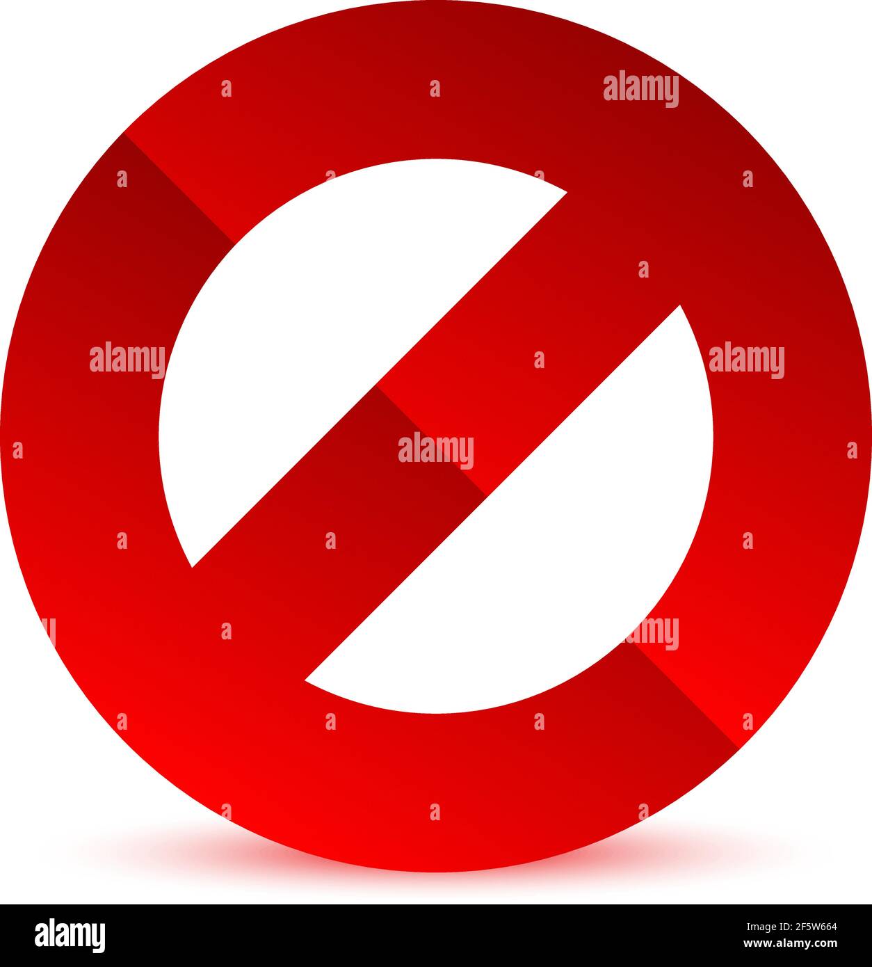 Symbol für Verbot/Beschränkung. Kein Eintrag, kein Eingang, kein Schild eingeben – Vektorgrafik, Clipart-Grafiken Stock Vektor