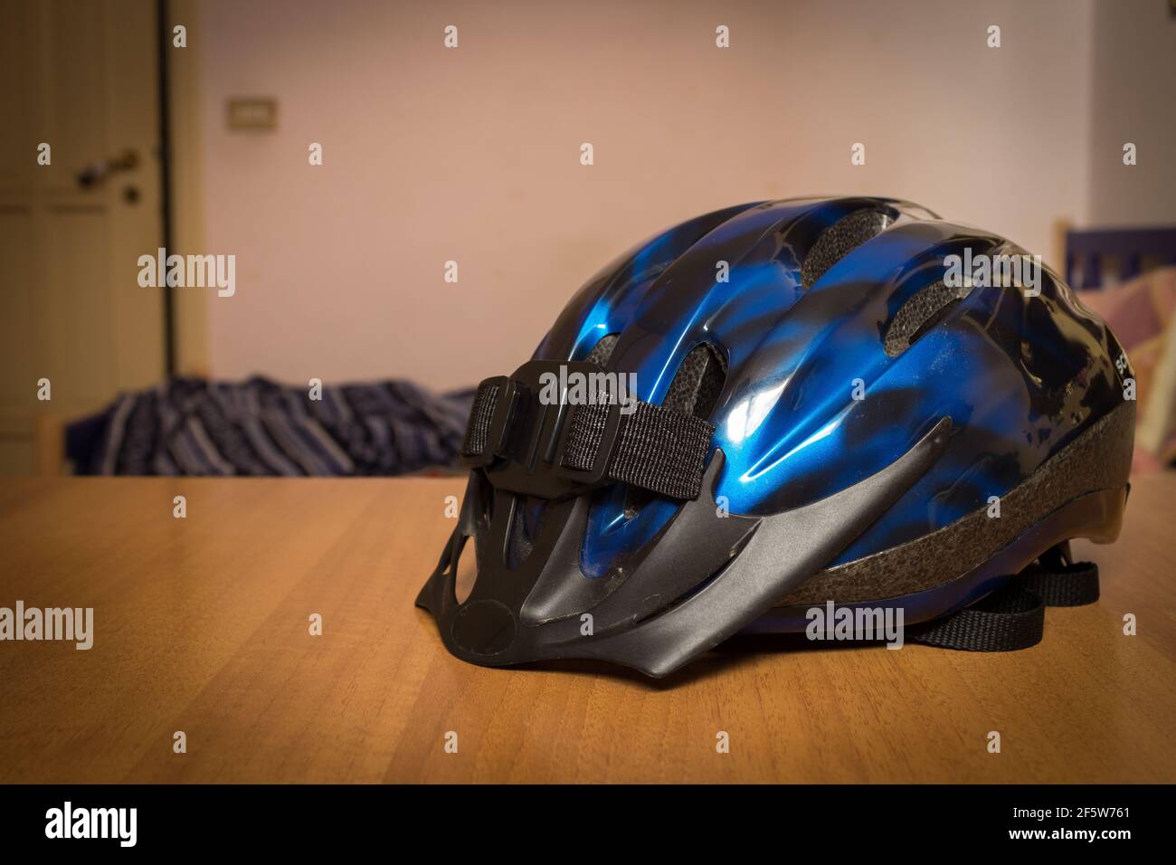 Schutzhelm für Fahrrad oder Motorrad Stockfoto