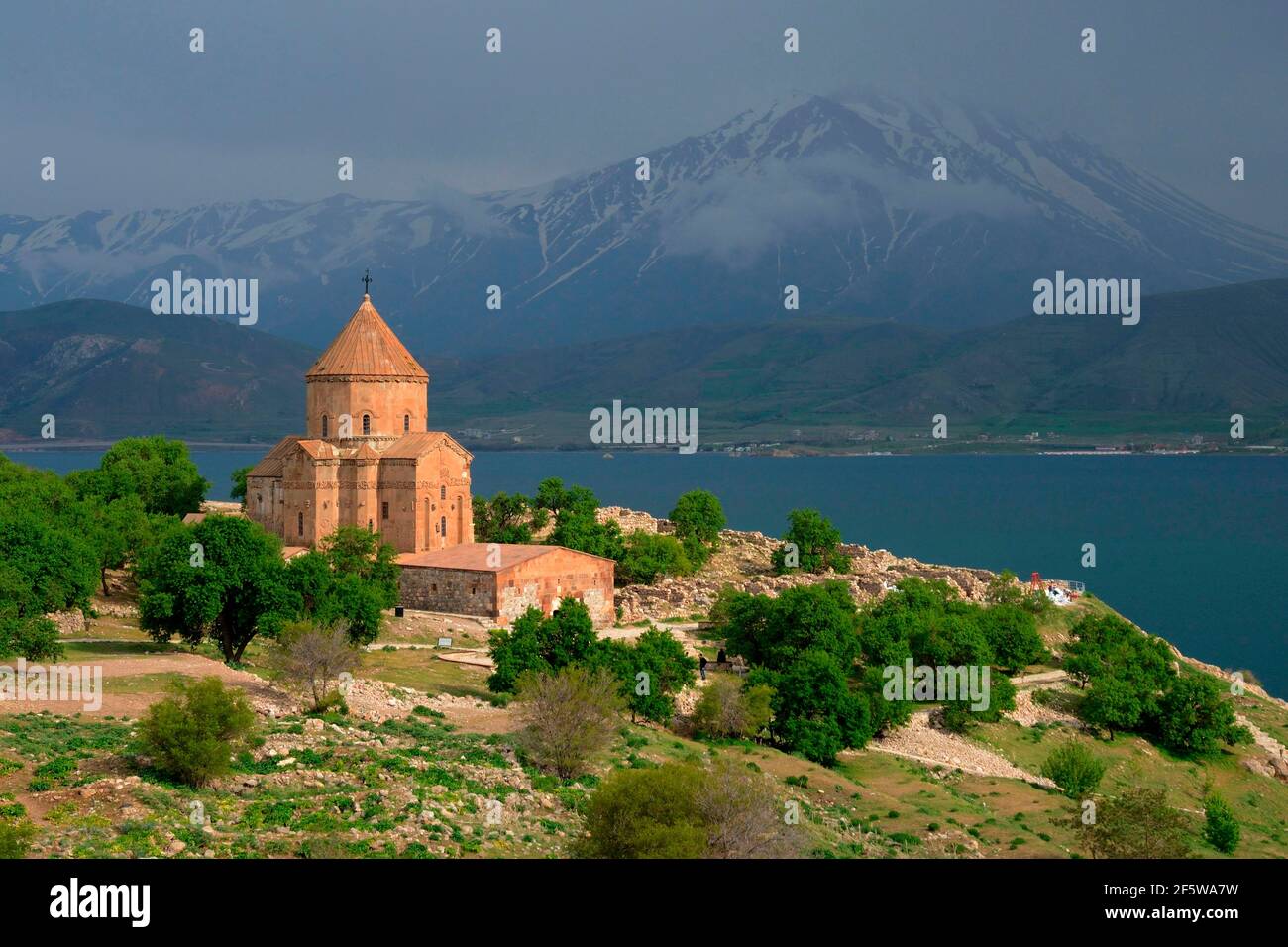 Kirche Des Heiligen Kreuzes, Osttürkei, Ostanatolien, Insel Ahtamar, Van Lake, Van Lake, Akdamar Island, Aghtamar Island, Ahtamar, Kirche des Heiligen Stockfoto