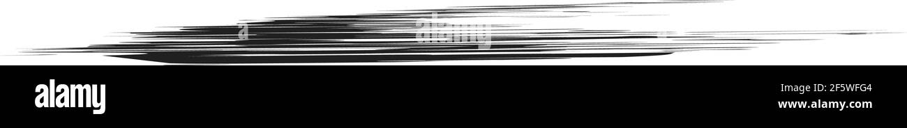 Grungy, Grunge, und strukturierte dicke Linie Trennlinie, Pinsel, Pinselstrich Vektor. Tinte, Flüssigkeit und Flüssigkeit horizontal Spritz-Effekt – Stock Vektor-Illust Stock Vektor
