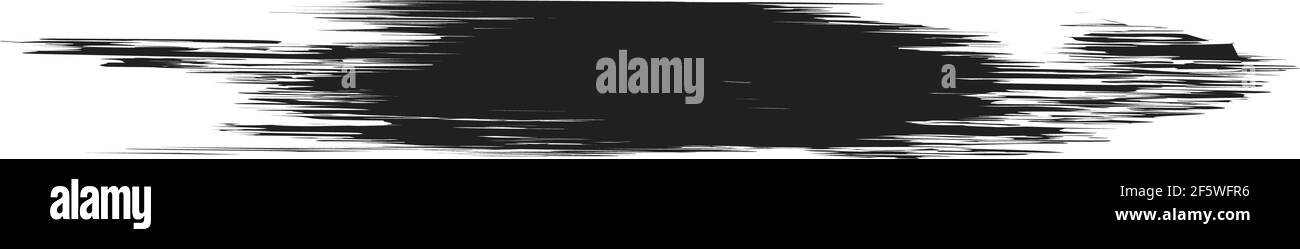 Grungy, Grunge, und strukturierte dicke Linie Trennlinie, Pinsel, Pinselstrich Vektor. Tinte, Flüssigkeit und Flüssigkeit horizontal Spritz-Effekt – Stock Vektor-Illust Stock Vektor