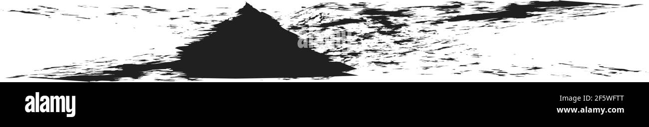 Grungy, Grunge, und strukturierte dicke Linie Trennlinie, Pinsel, Pinselstrich Vektor. Tinte, Flüssigkeit und Flüssigkeit horizontal Spritz-Effekt – Stock Vektor-Illust Stock Vektor