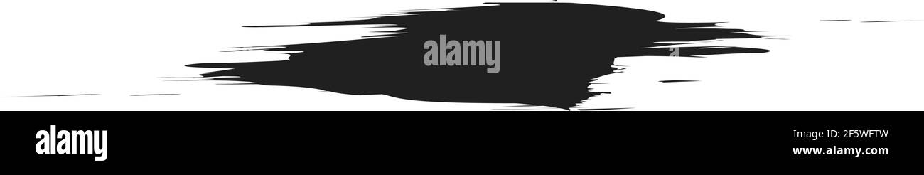 Grungy, Grunge, und strukturierte dicke Linie Trennlinie, Pinsel, Pinselstrich Vektor. Tinte, Flüssigkeit und Flüssigkeit horizontal Spritz-Effekt – Stock Vektor-Illust Stock Vektor