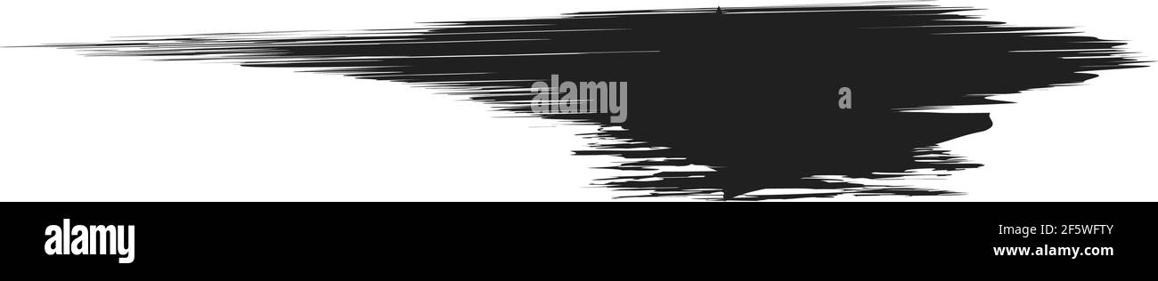 Grungy, Grunge, und strukturierte dicke Linie Trennlinie, Pinsel, Pinselstrich Vektor. Tinte, Flüssigkeit und Flüssigkeit horizontal Spritz-Effekt – Stock Vektor-Illust Stock Vektor