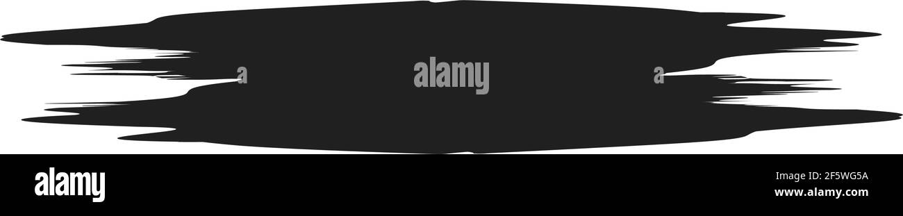 Grungy, Grunge, und strukturierte dicke Linie Trennlinie, Pinsel, Pinselstrich Vektor. Tinte, Flüssigkeit und Flüssigkeit horizontal Spritz-Effekt – Stock Vektor-Illust Stock Vektor