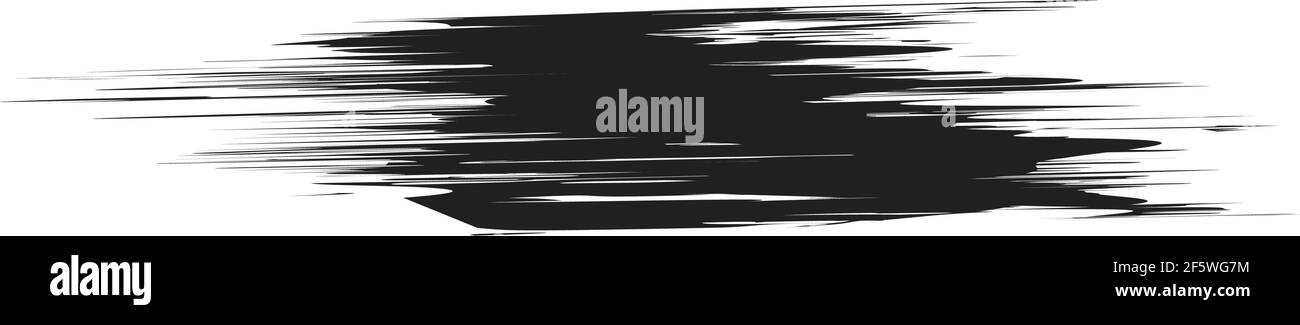 Grungy, Grunge, und strukturierte dicke Linie Trennlinie, Pinsel, Pinselstrich Vektor. Tinte, Flüssigkeit und Flüssigkeit horizontal Spritz-Effekt – Stock Vektor-Illust Stock Vektor